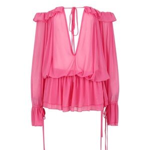 Laina Rauma Ruffle Top Pink